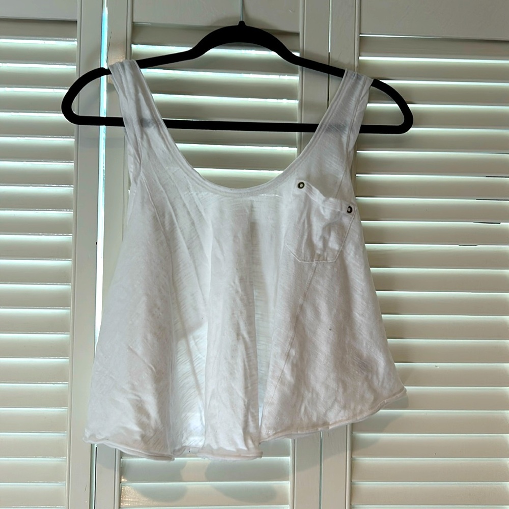 We The Free white flowy tank top size medium